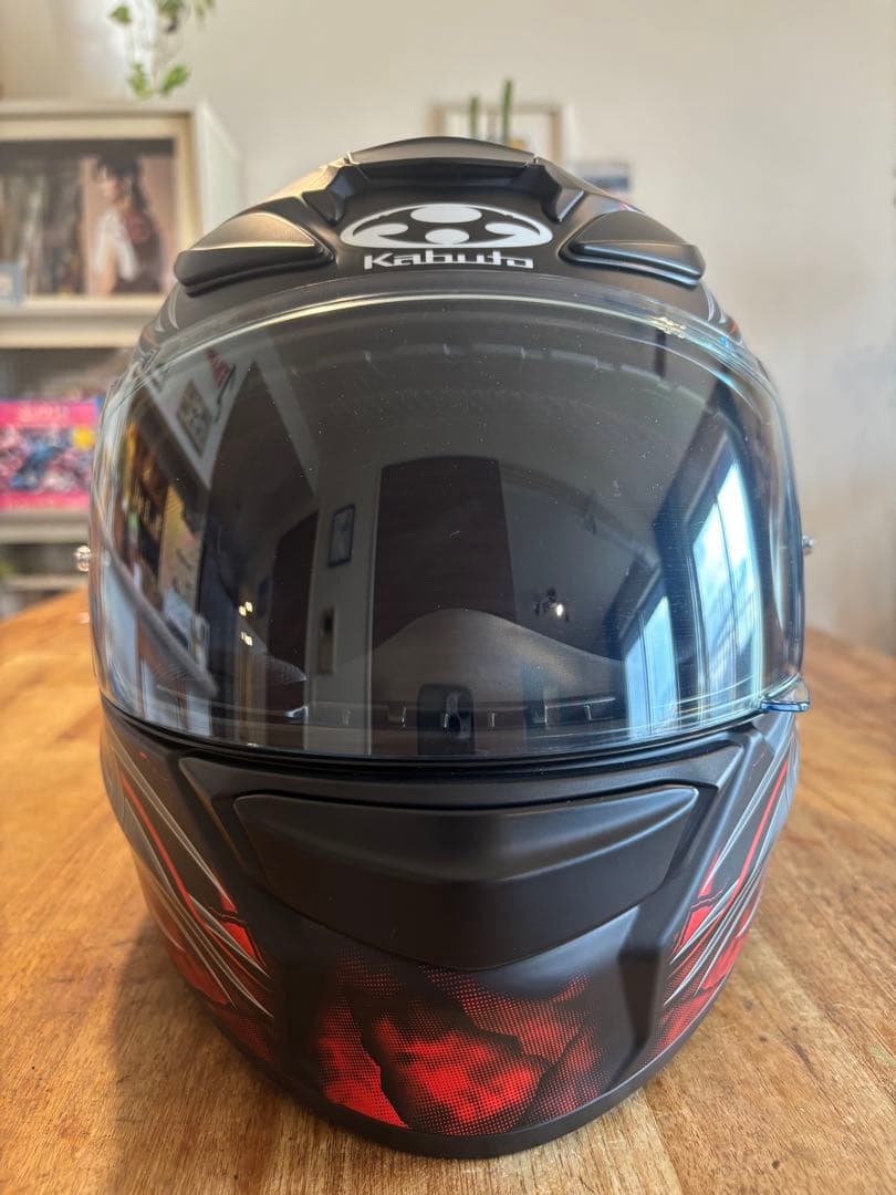 カブト　SHUMA FLAME　フラットブラックレッド　Mサイズ　kabuto