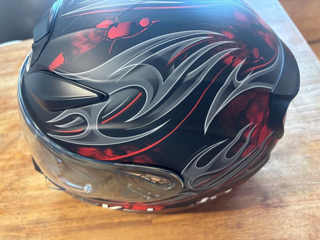 カブト　SHUMA FLAME　フラットブラックレッド　Mサイズ　kabuto