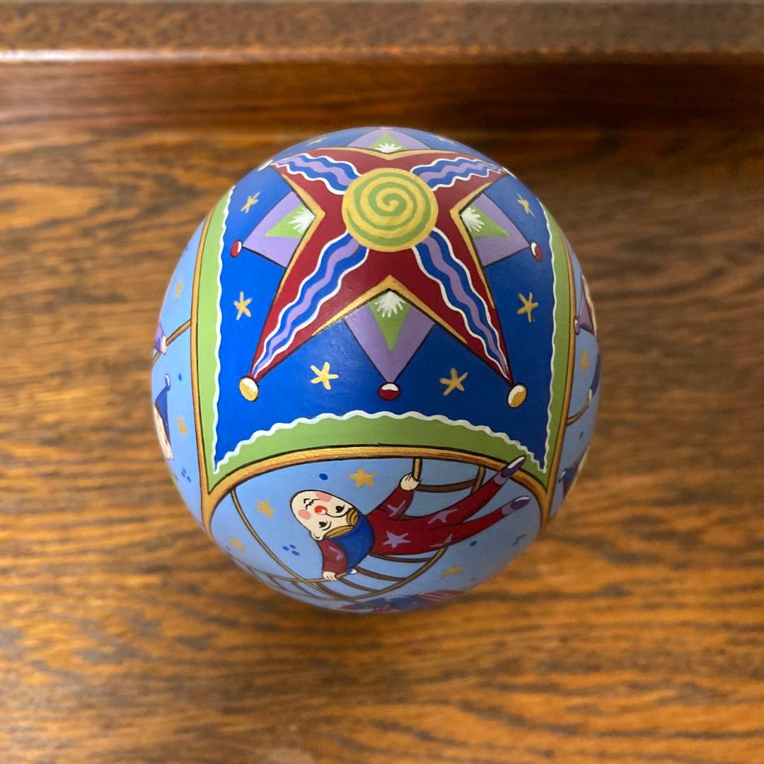 ロシア雑貨☆エッグオーナメント ロシアのサーカスH18cmオリガ作マトリョーシカ