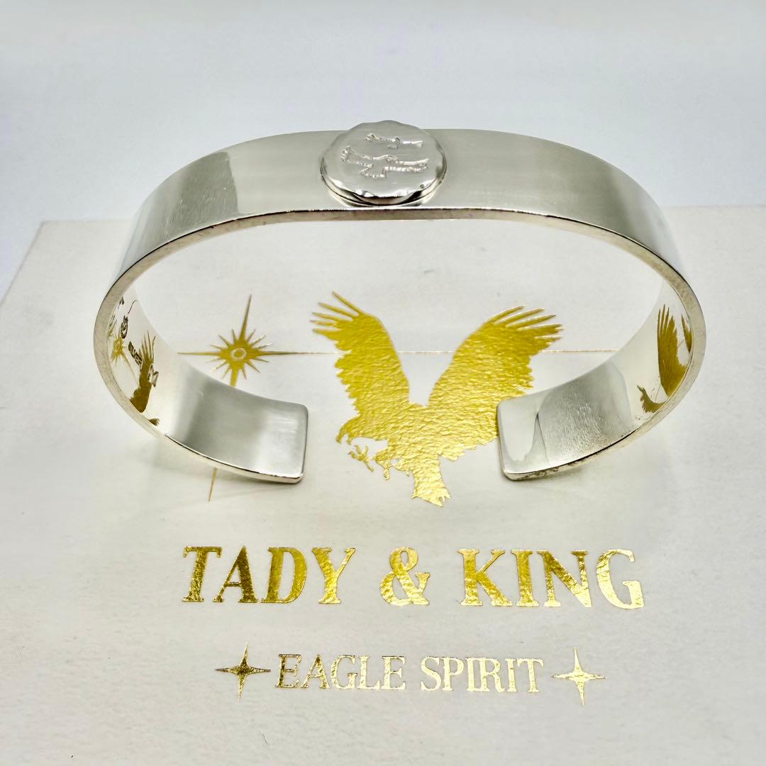 美品　タディ&キング　SVメタル付き平打ちバングル