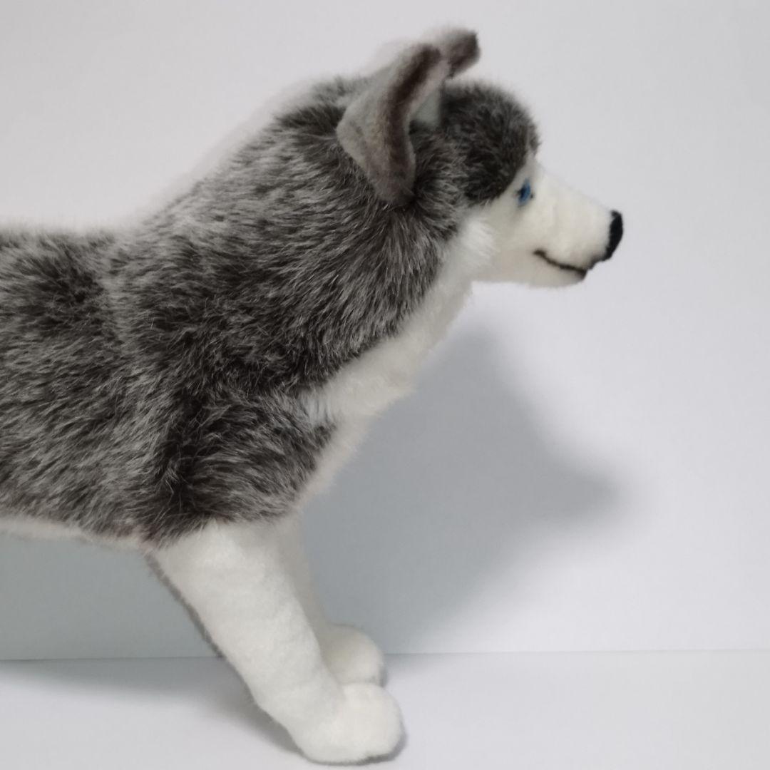 【美品】KOSEN シベリアンハスキー ぬいぐるみ 全長37cm 高さ28cm