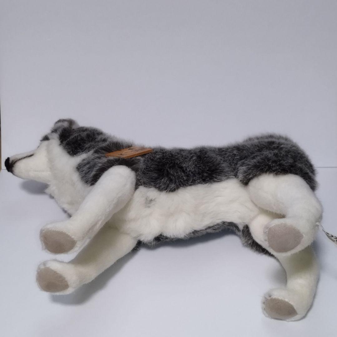 【美品】KOSEN シベリアンハスキー ぬいぐるみ 全長37cm 高さ28cm
