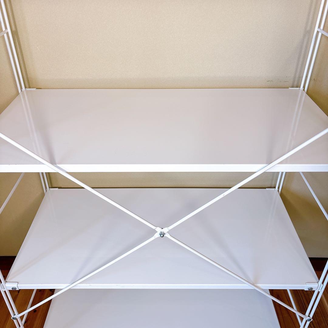 【良品】 無印良品 スチールユニットシェルフ スチール棚セット 中 ワイド 4段