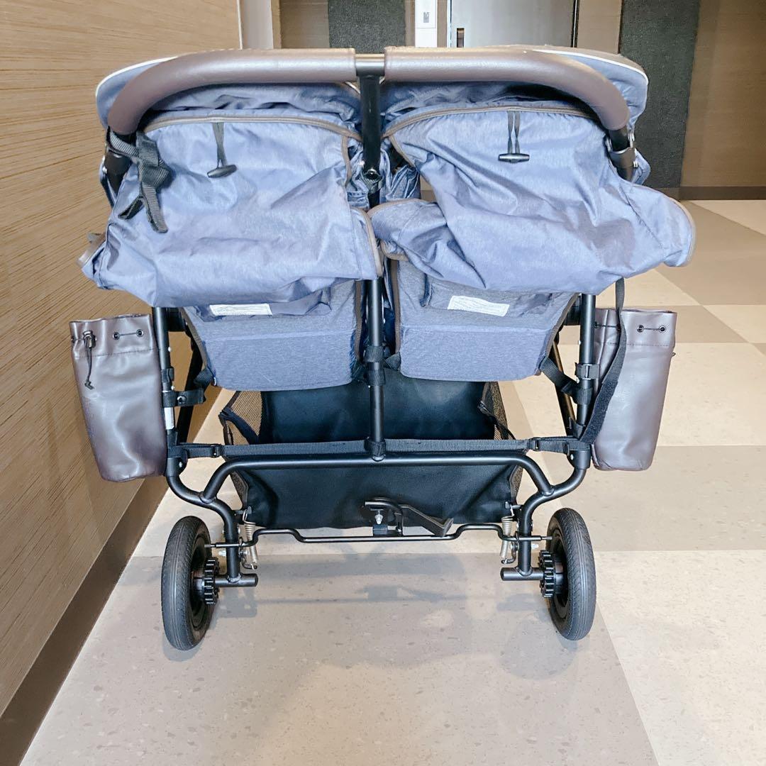 エアバギー ベビーカー ココダブル デニム ネイビー 双子 2人乗り