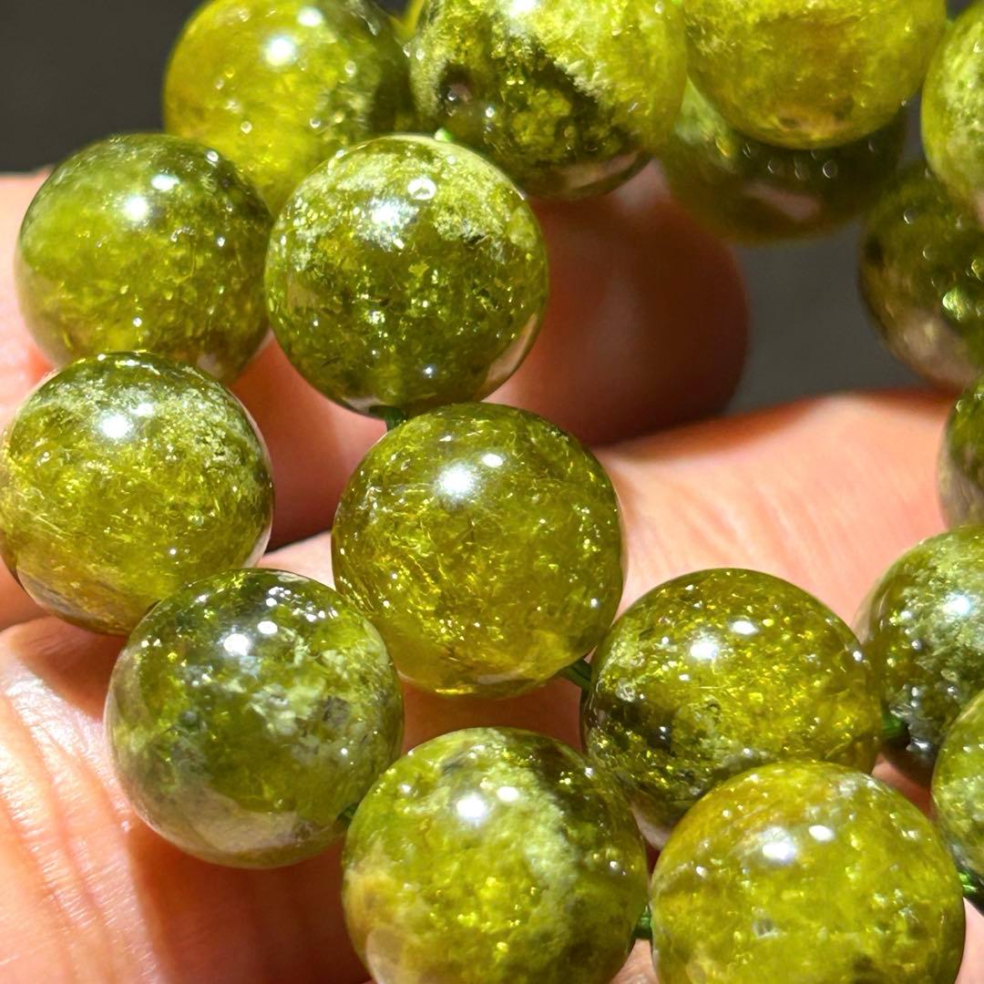 ☆高級品質！福徳弁天宝珠⑧！ツァボライト！グリーンガーネット ブレス