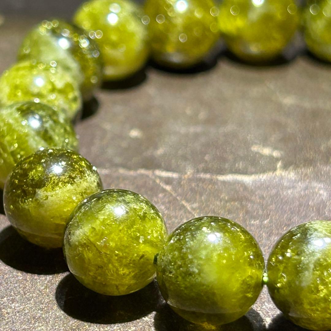 ☆高級品質！福徳弁天宝珠⑧！ツァボライト！グリーンガーネット ブレス