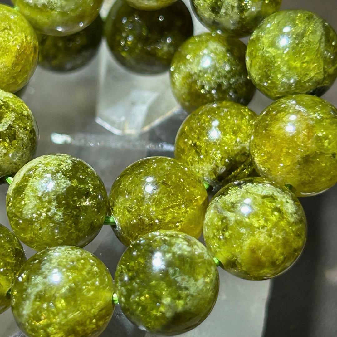 ☆高級品質！福徳弁天宝珠⑧！ツァボライト！グリーンガーネット ブレス