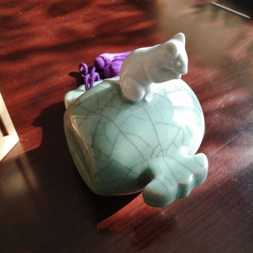 清水焼　宮下善寿　甲子置物　16.5cm