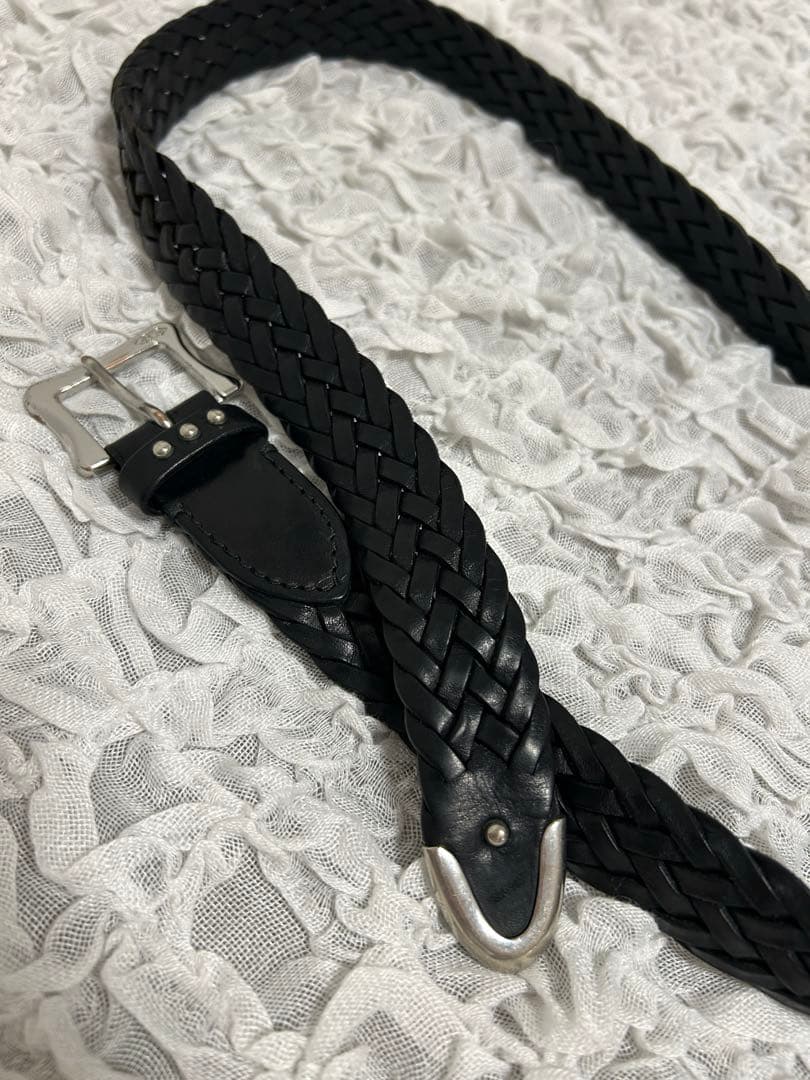 J.M. DAVIDSON 編み込みレザーベルト