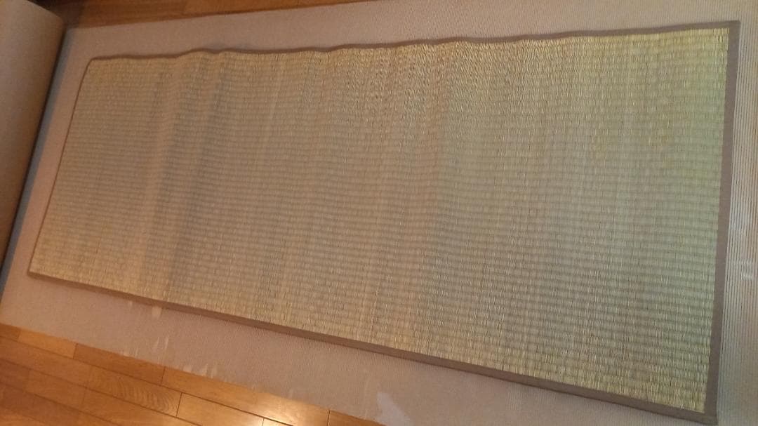 新品未使用　イケヒコ 沖縄ビーグ敷き 2枚はぎ（220×176cm）い草ラグ