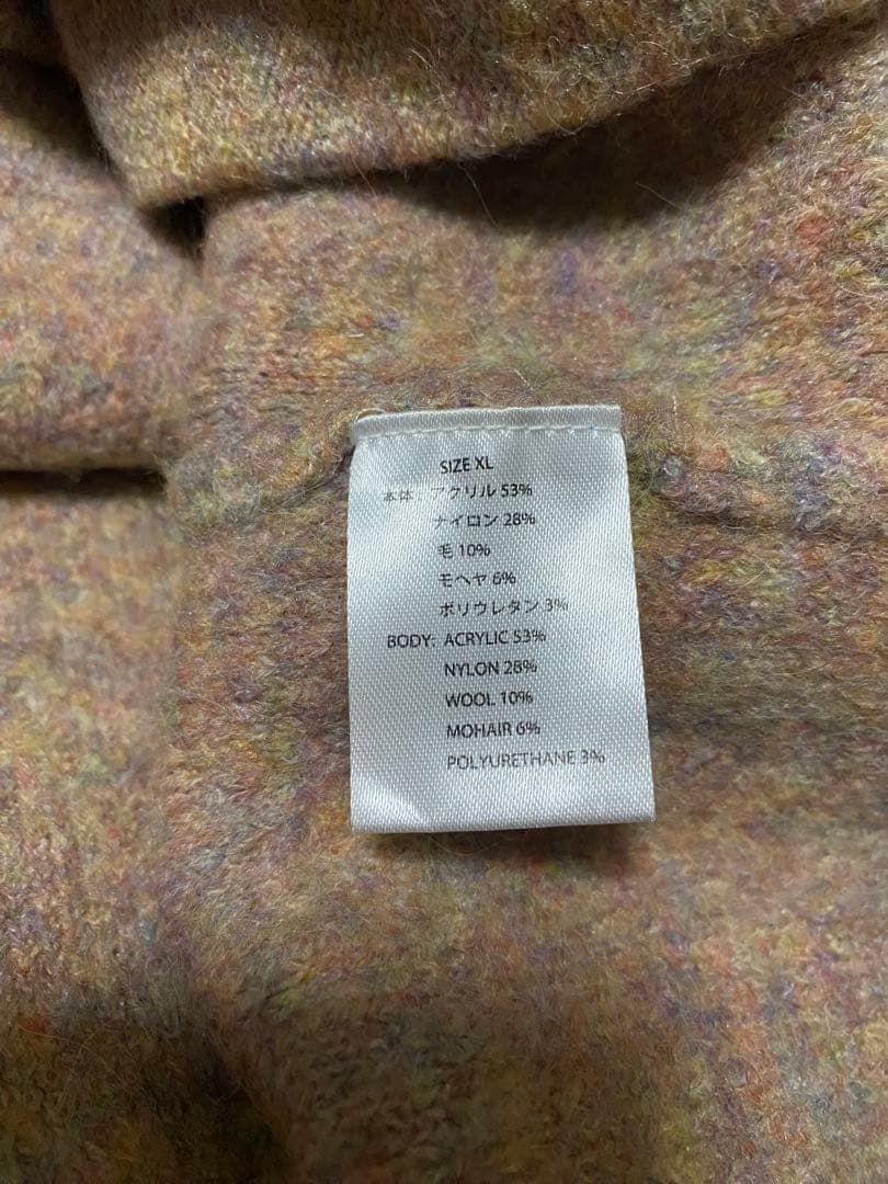 【定価29700円】exodus モヘアニットカーディガン ベージュ XL