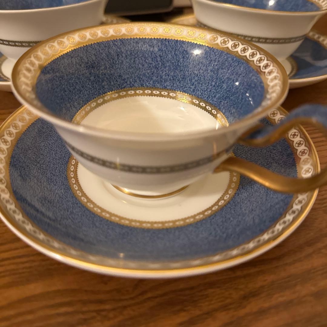   ユーランダー パウダーブルー カップ＆ソーサー 3客セット