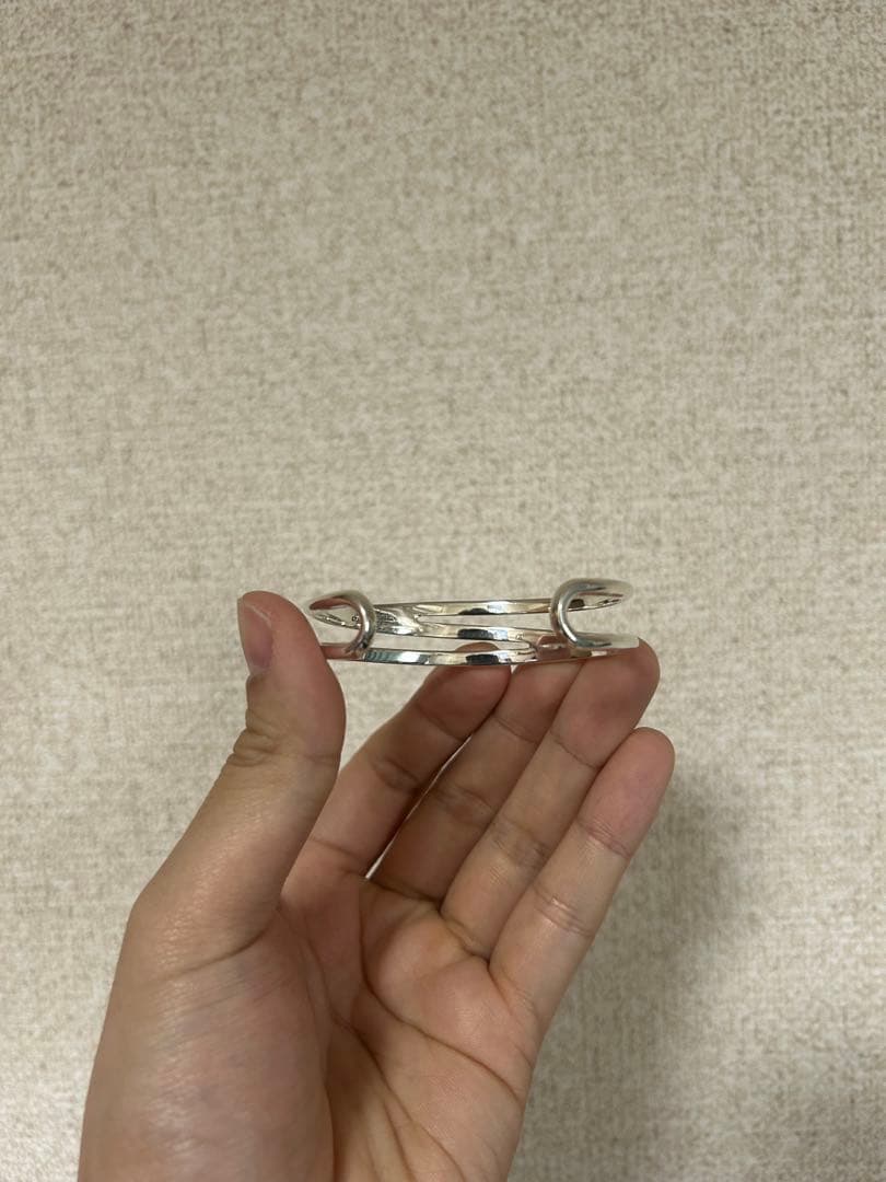 ティファニー オープンダイアゴナル バングル カフ ブレスレット シルバー925