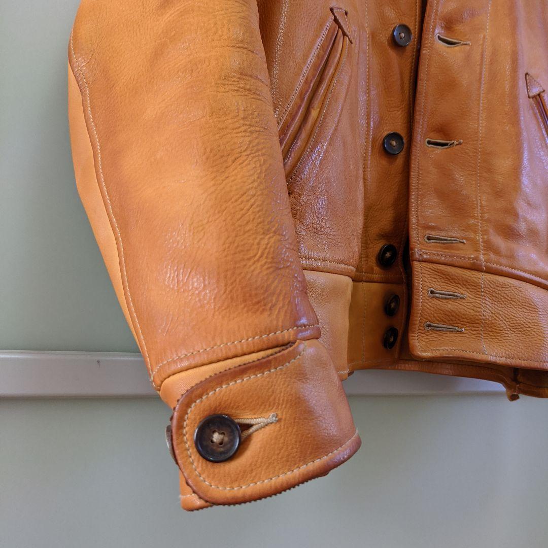 最終価格】ヌメ革ビンテージカウハイドコサックジャケット SIZE M