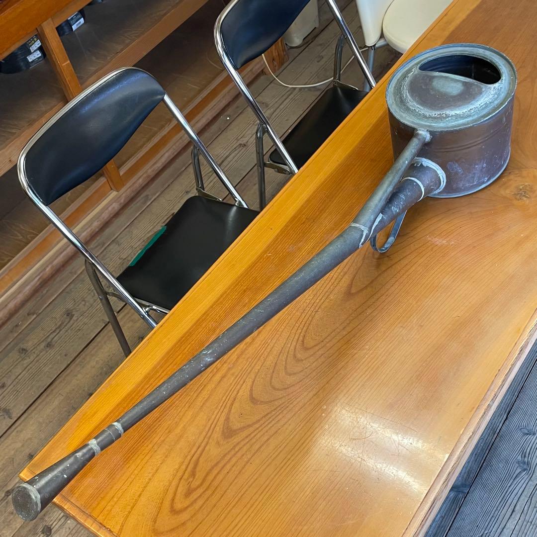 根岸産業 銅製・竿長如雨露(じょうろ )2号 盆栽専用【昭和レトロ】ガーデニング