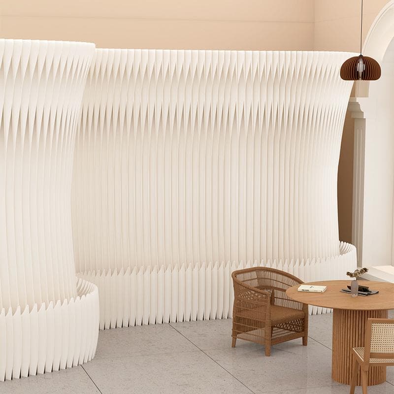 パーテーション間仕切り高さ2ｍ長さ4ｍ-5ｍ組立不要ついたて目隠し区切り屏風