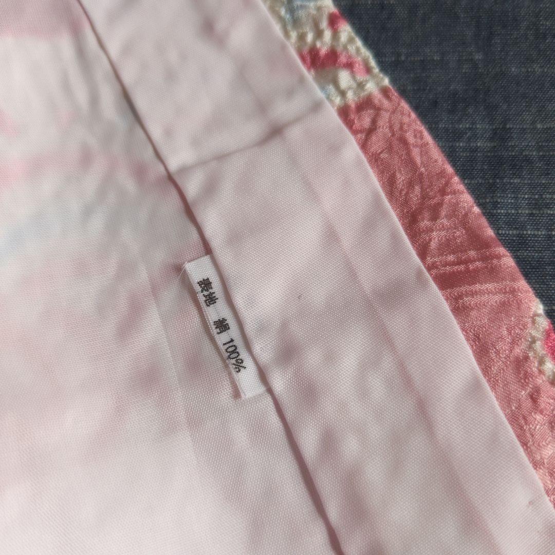 七五三　正絹　着物　鹿の子　総絞り　赤　白　７歳　フルセット