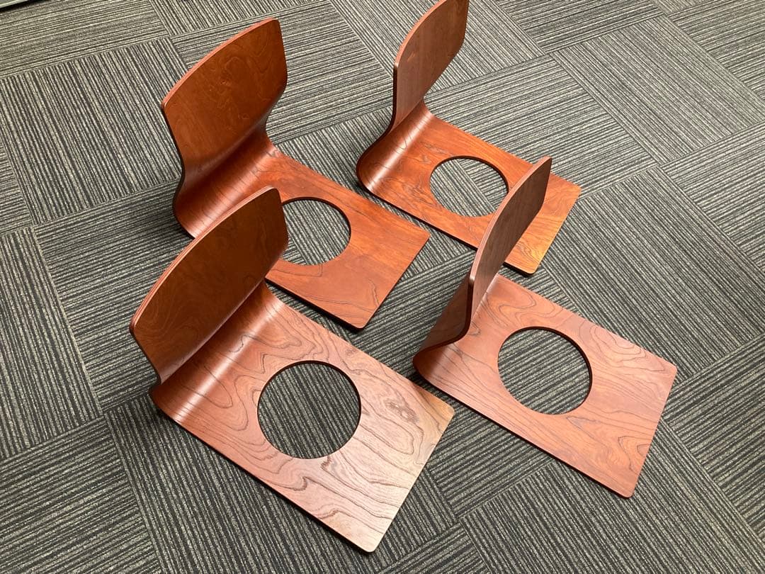 美品★天童木工★Tendo★木製★座椅子★4脚セット★旅館