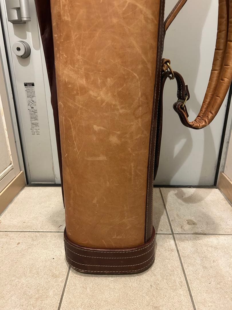 レザー ゴルフバッグ　ブラウン