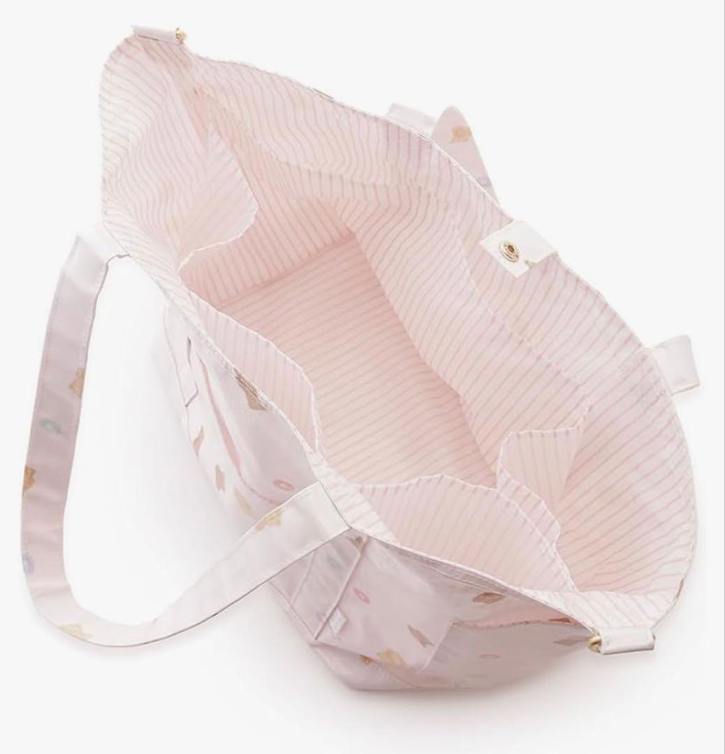 ジェラートピケ　シリアルベア柄ママバッグ　ピンク