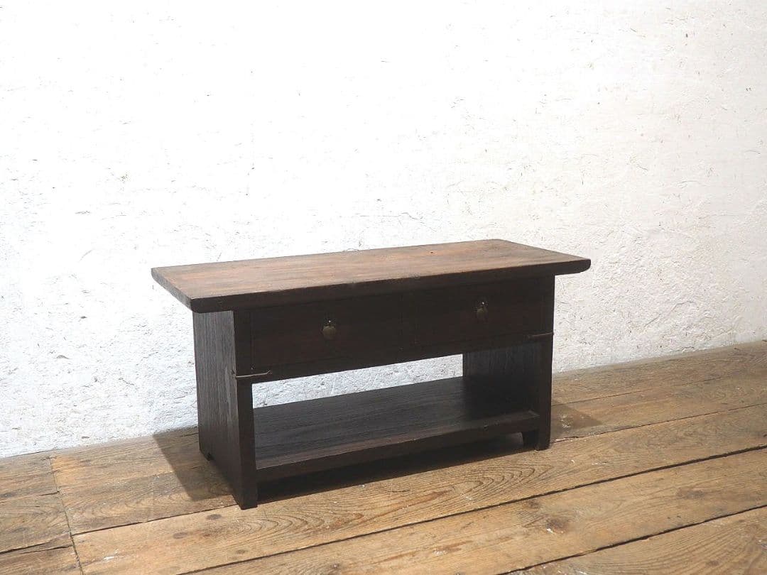 1314 ヴィンテージ センターテーブル　収納棚　レトロ　展示台　テレビ台　文机