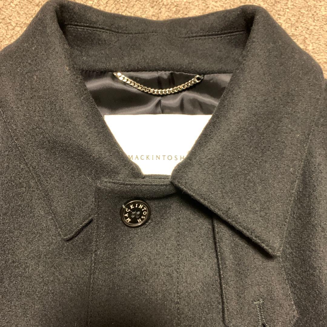 [美品]マッキントッシュ　ステンカラーコート　ダンケルド　36 ネイビー