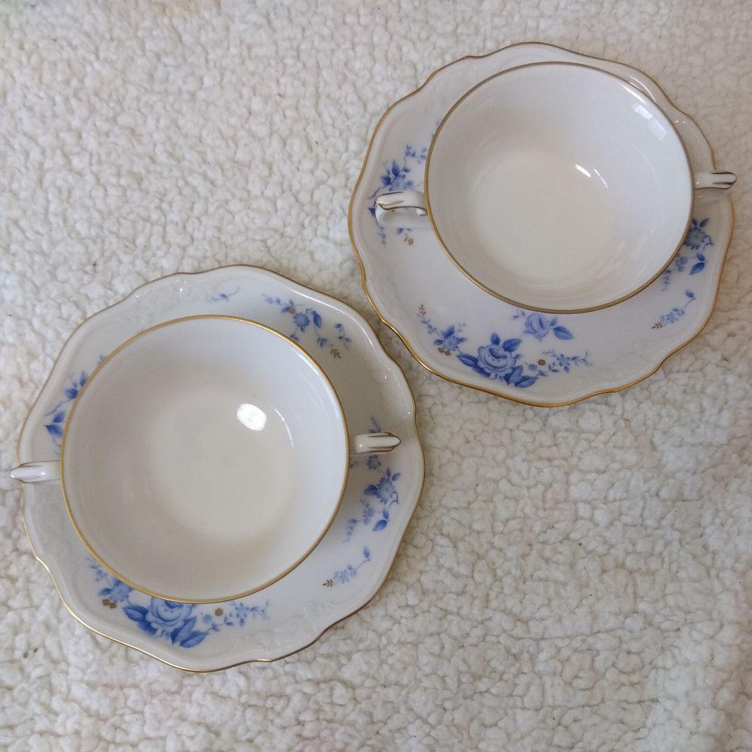 オールドノリタケ /アンティークノリタケ　金縁 スープC＆S２客セット