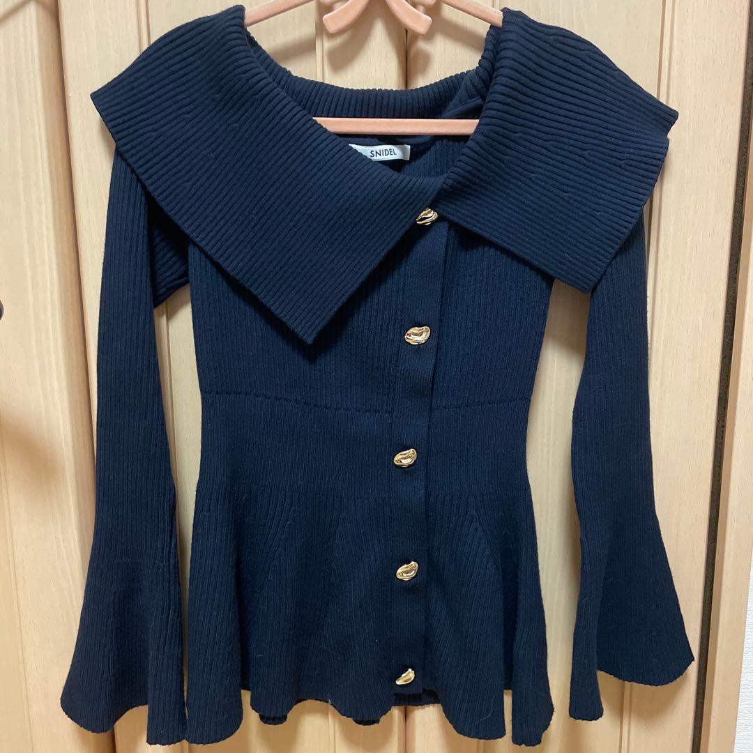 SNIDEL ペプラムニットプルオーバー