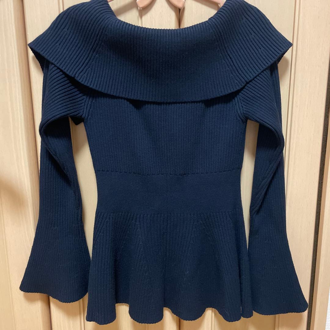 SNIDEL ペプラムニットプルオーバー