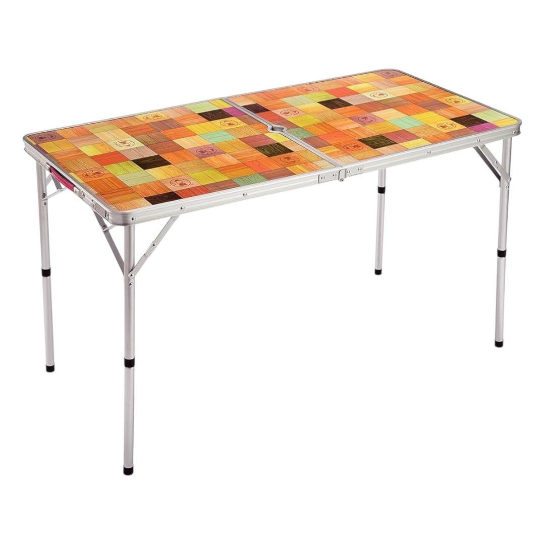 美品✨コールマン ナチュラルモザイクリビングテーブル/120プラス マルチカラー