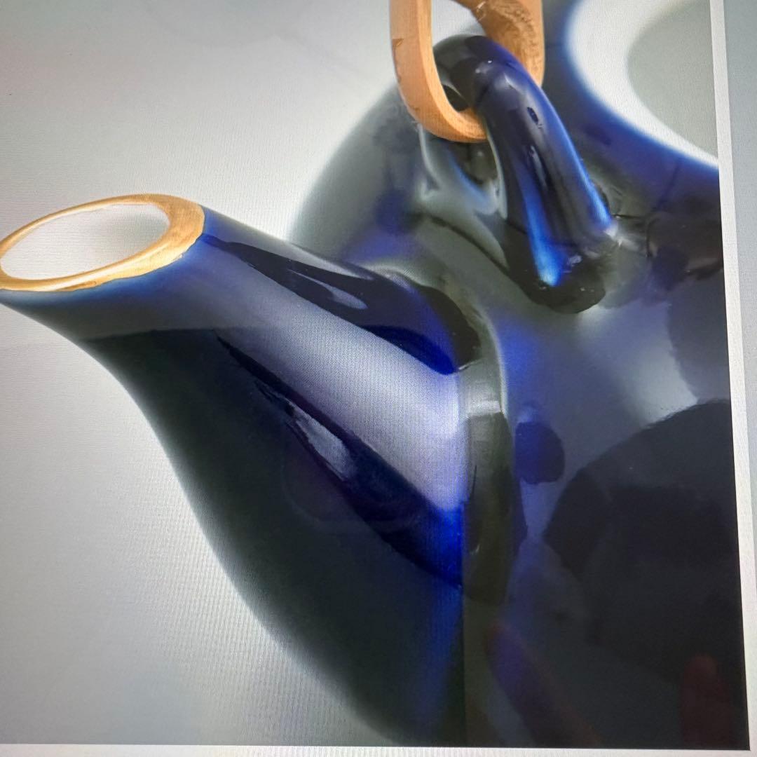 新品❤️ ルリ胡蝶蘭・茶器揃（土瓶1個、湯呑5客セット）