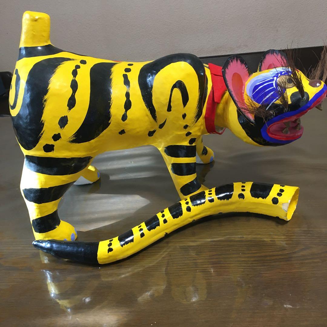 訳あり　出雲張子　高橋孝市作　首振り虎　張子虎　大