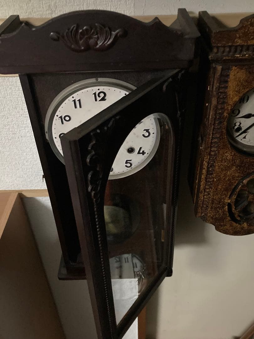 堀田時計 クラウンファン チンチャン打ち 数打ち式柱時計