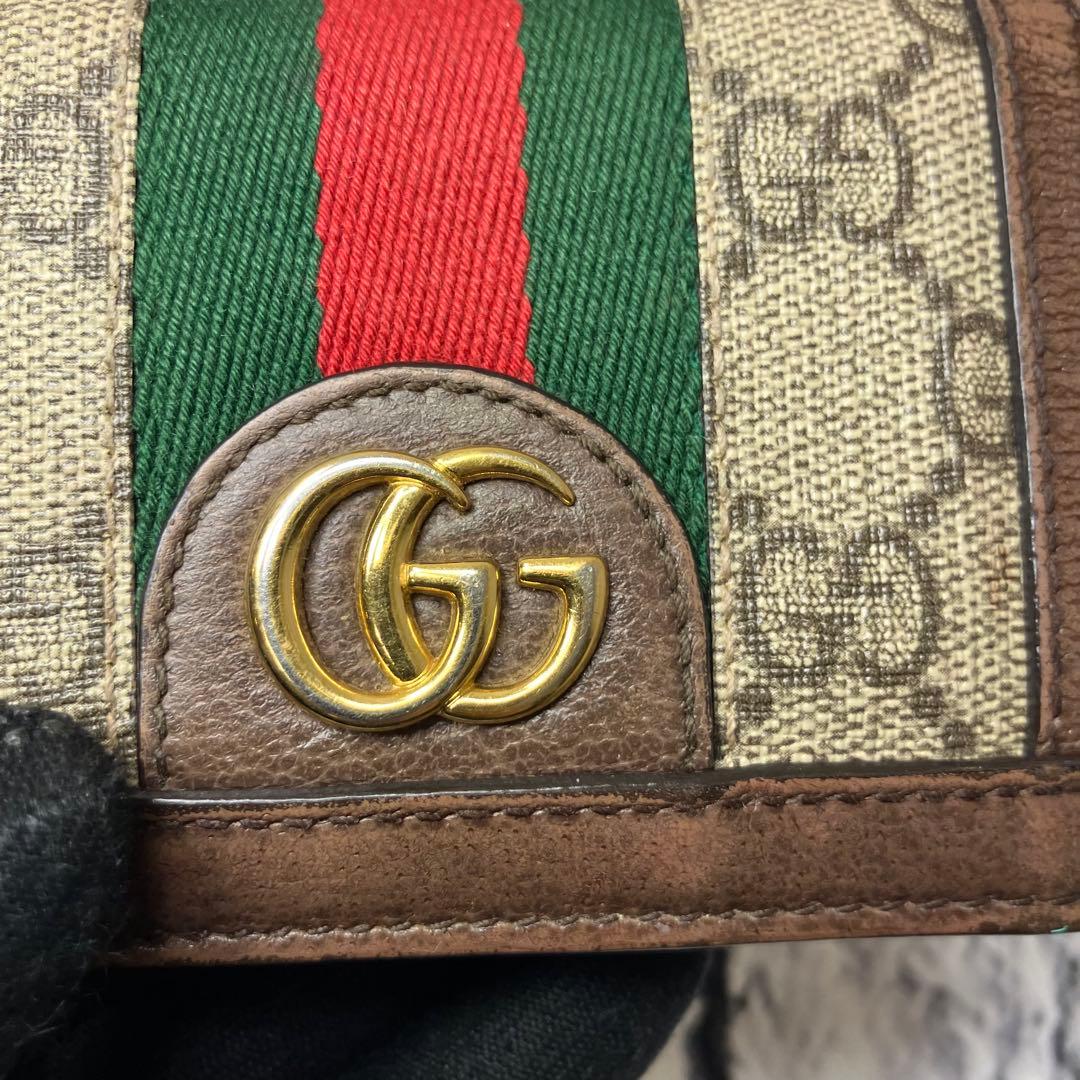 グッチ✨マーモント シェリーライン GGスプリーム オフィディア 二つ折り財布