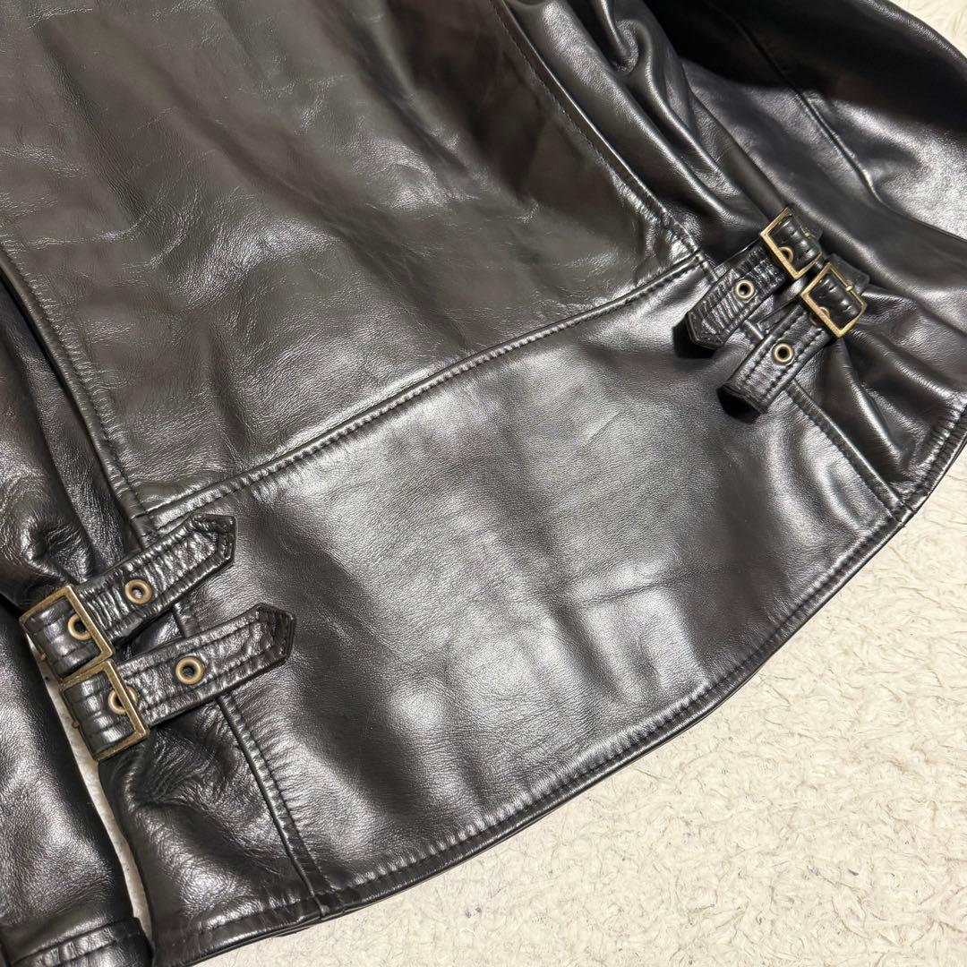 希少美品　ハーレーダビッドソン　シングルライダースジャケット　ホースハイド　黒