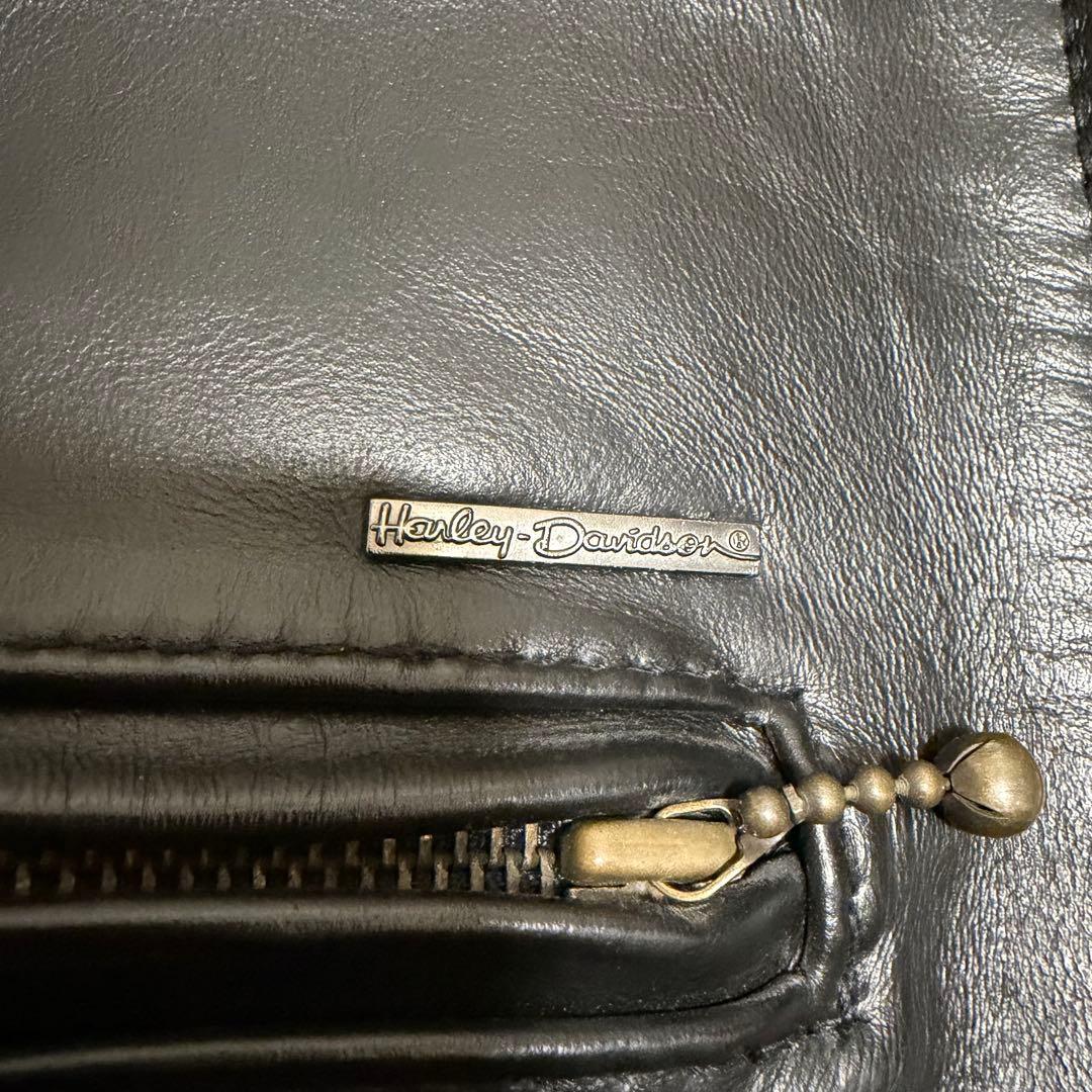 希少美品　ハーレーダビッドソン　シングルライダースジャケット　ホースハイド　黒