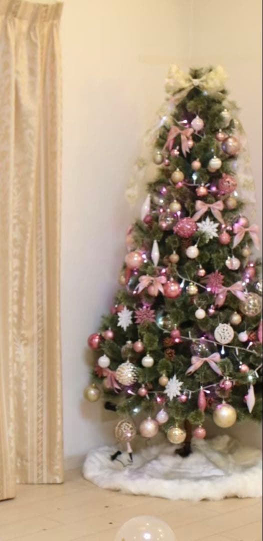 180cm クリスマスツリー　オーナメント、ライト付