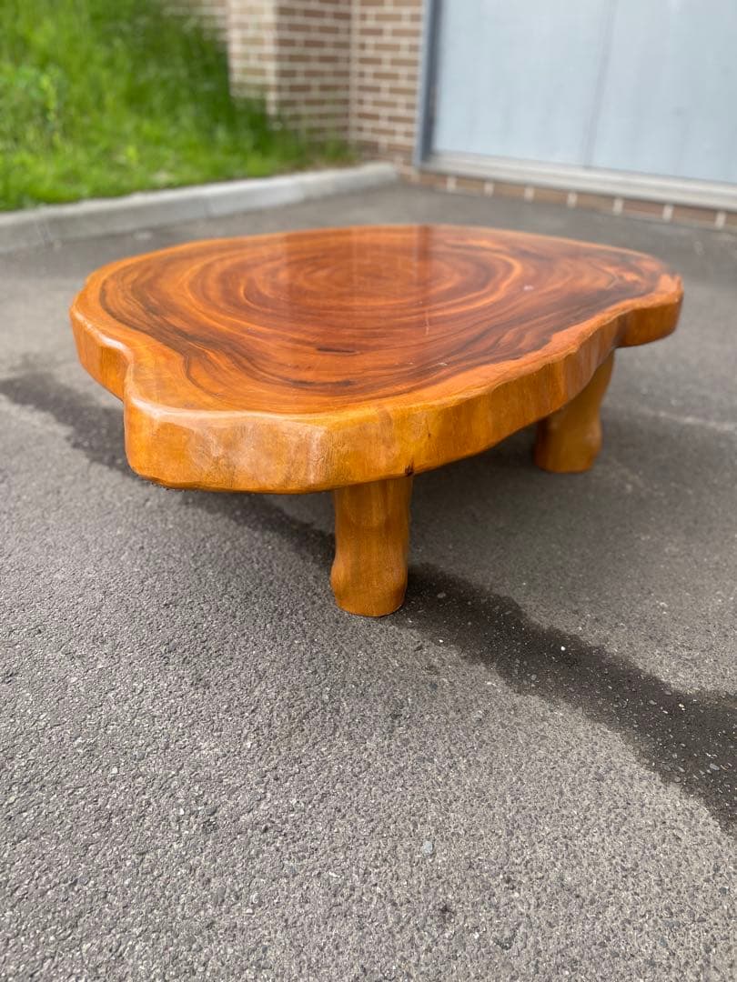 天然木 一枚板 切株 座卓 テーブル ローテーブル ちゃぶ台 作業台 書斎 床間