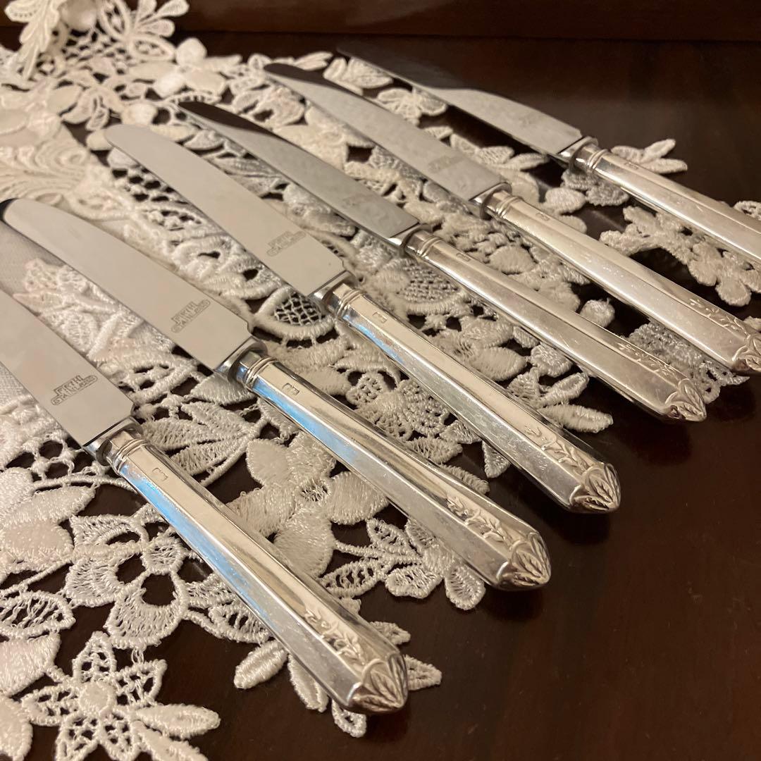 英国ヴィンテージ　ティーナイフ　6本組