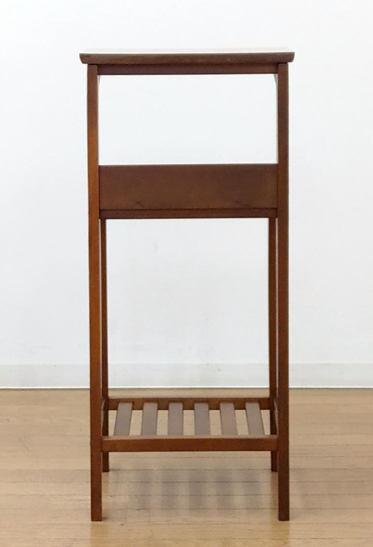 カリモク デコラトップ 木製 ライトブラウン テーパードレッグ 花台 飾り台