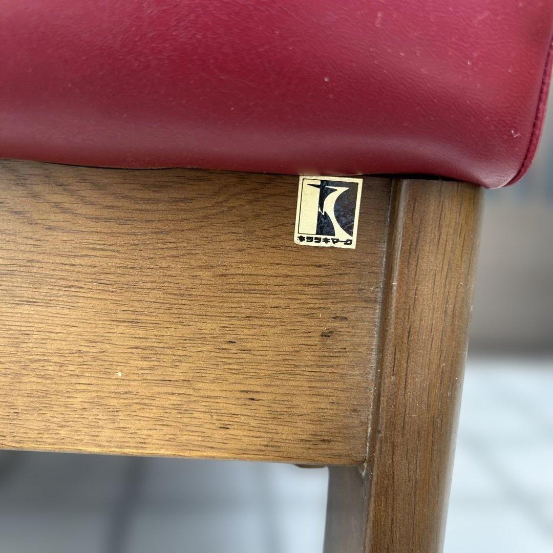 【レトロ】キツツキマーク　飛騨産業　オットマン　スツール