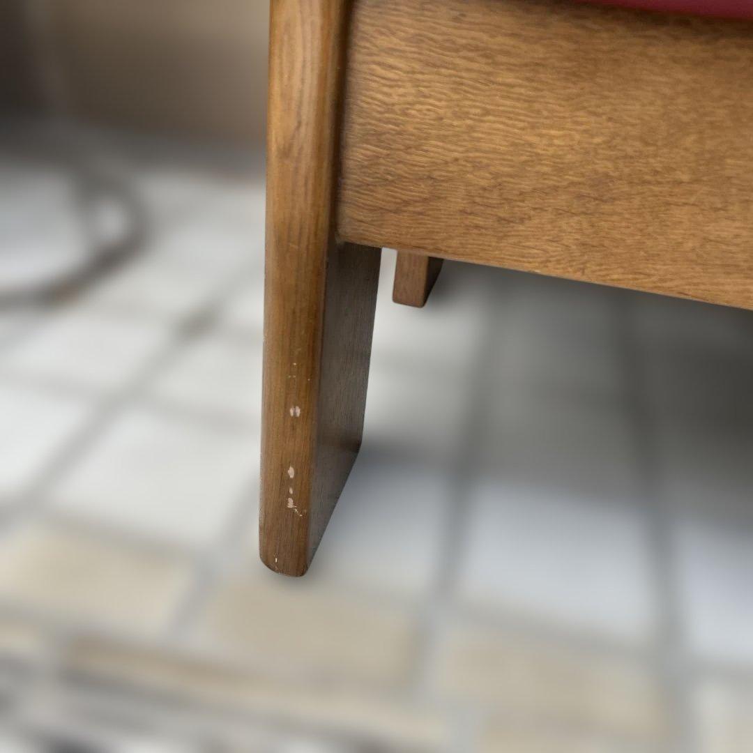 【レトロ】キツツキマーク　飛騨産業　オットマン　スツール