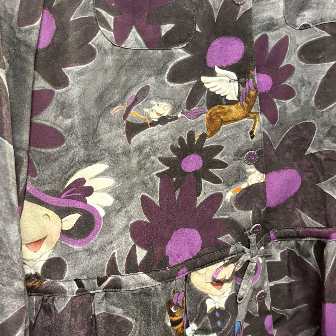 【美品】OLLEBOREBLA アルベロベロ　シャツコート　ブタさん　ビジュー