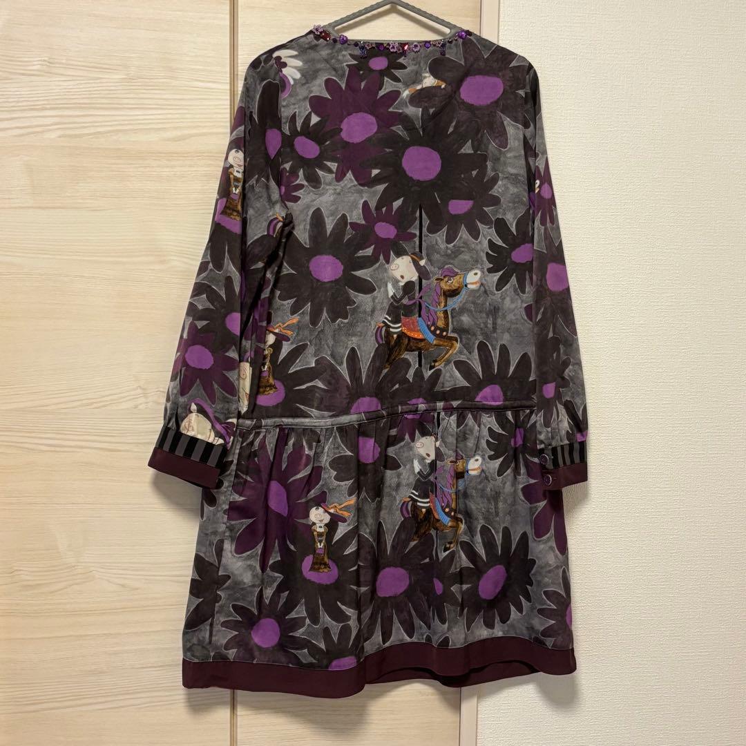 【美品】OLLEBOREBLA アルベロベロ　シャツコート　ブタさん　ビジュー