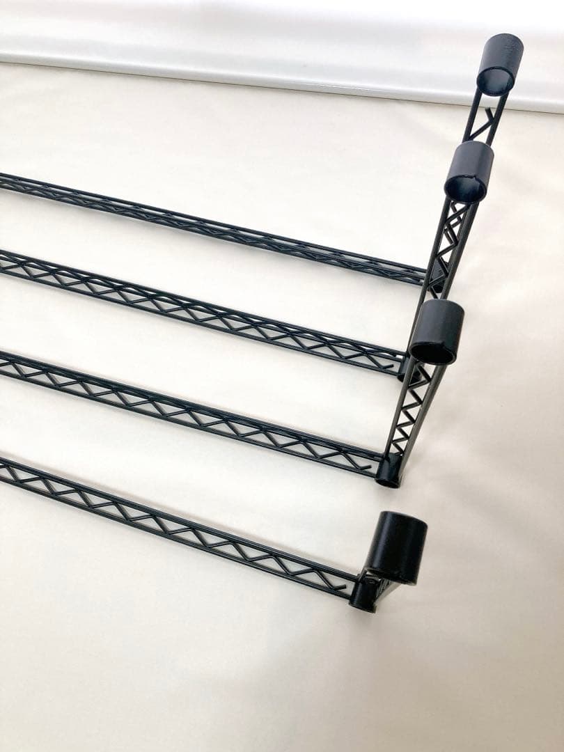 【ホームエレクター】4個セット　約45×120cm 3方クロスバー　ブラック