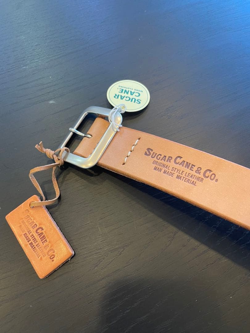 【新品】sugar cane シュガーケーンベルト34inc ベージュ　タグ付