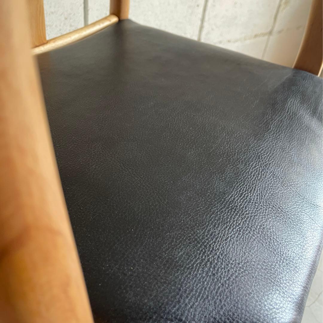 ビンテージ　本革レザー　アームチェア　ダイニングチェア
