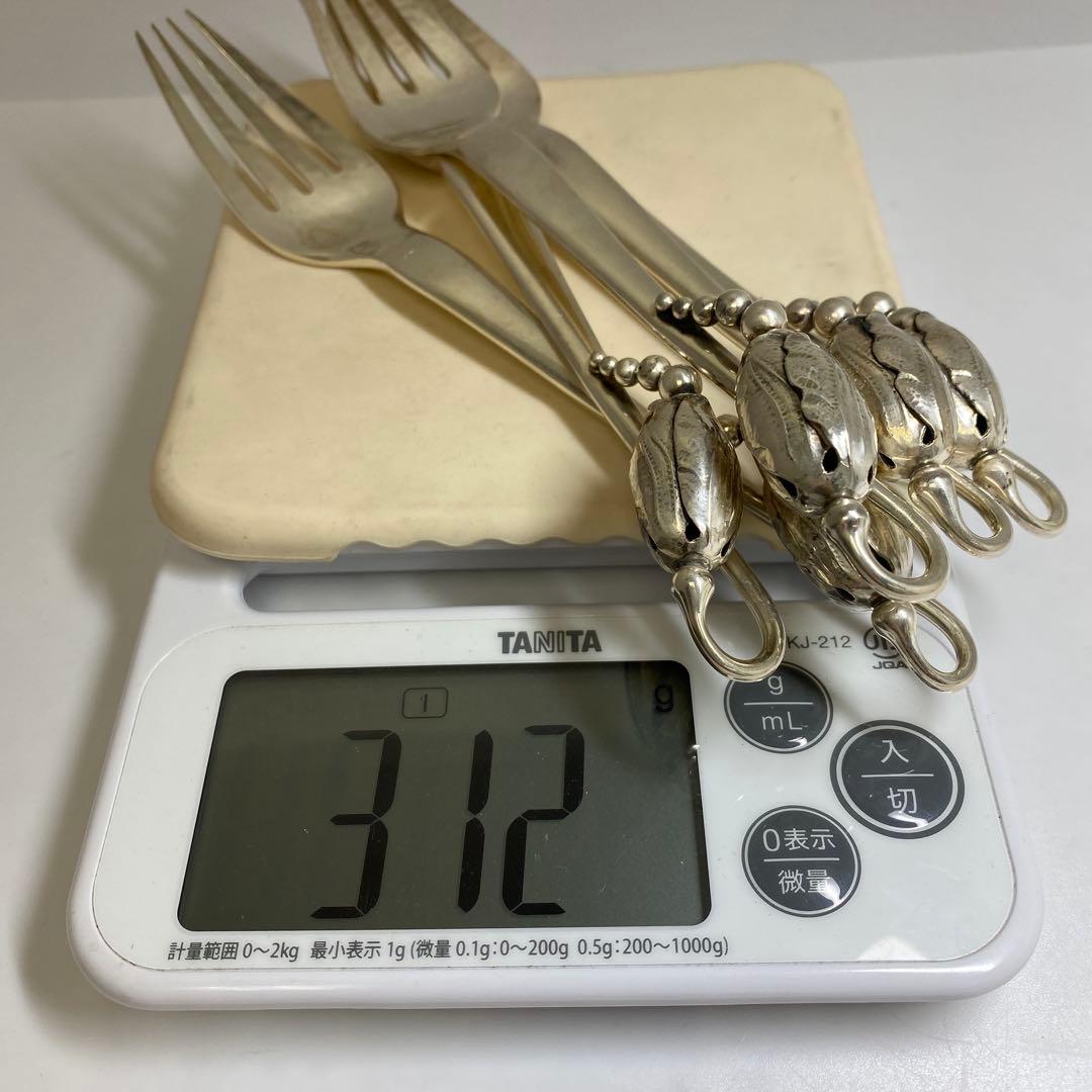 ジョージジェンセン　ブロッサム　ディナーフォーク　sterling925 5本