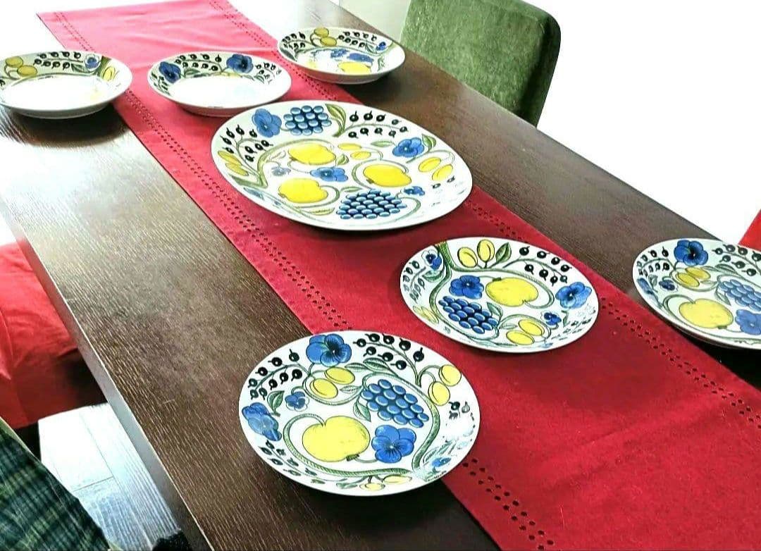 【超美品】ARABIA パラティシ21センチ6枚、36センチ1枚 旧ロゴ 箱あり