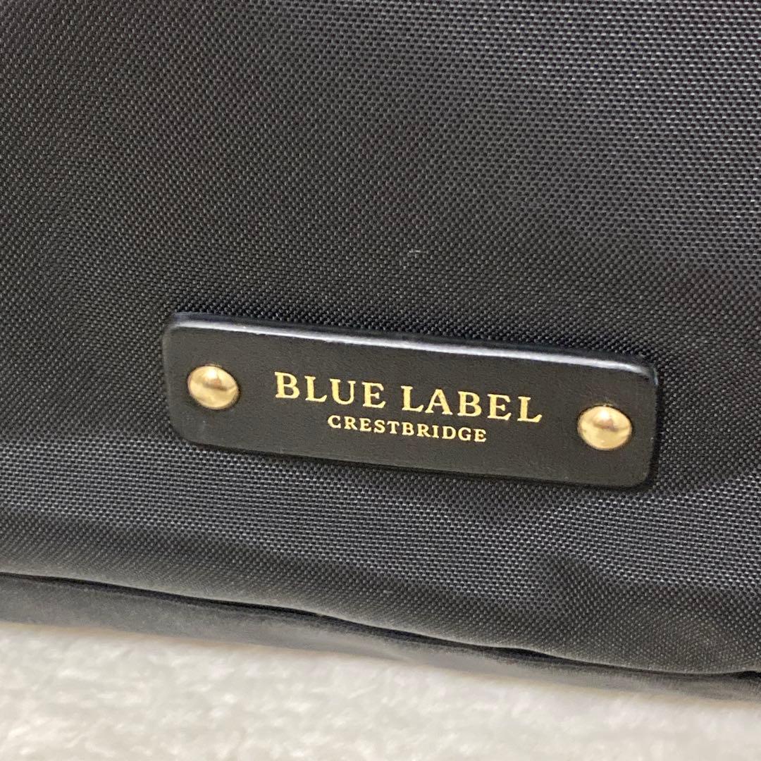 極美品 ブルーレーベル クレストブリッジ リュック チェック A4収納 黒